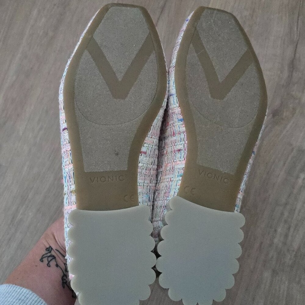 Vionic Luxana Peony Multi Woven Tweed Flats - Picture 4 of 5
